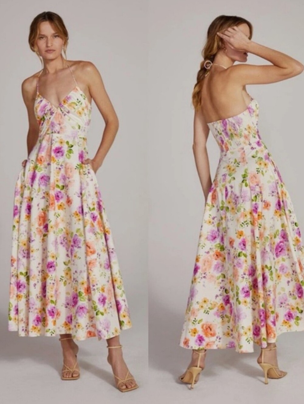 The Favorite Daughter Floral Halting Traffic Midi Dress Size 10